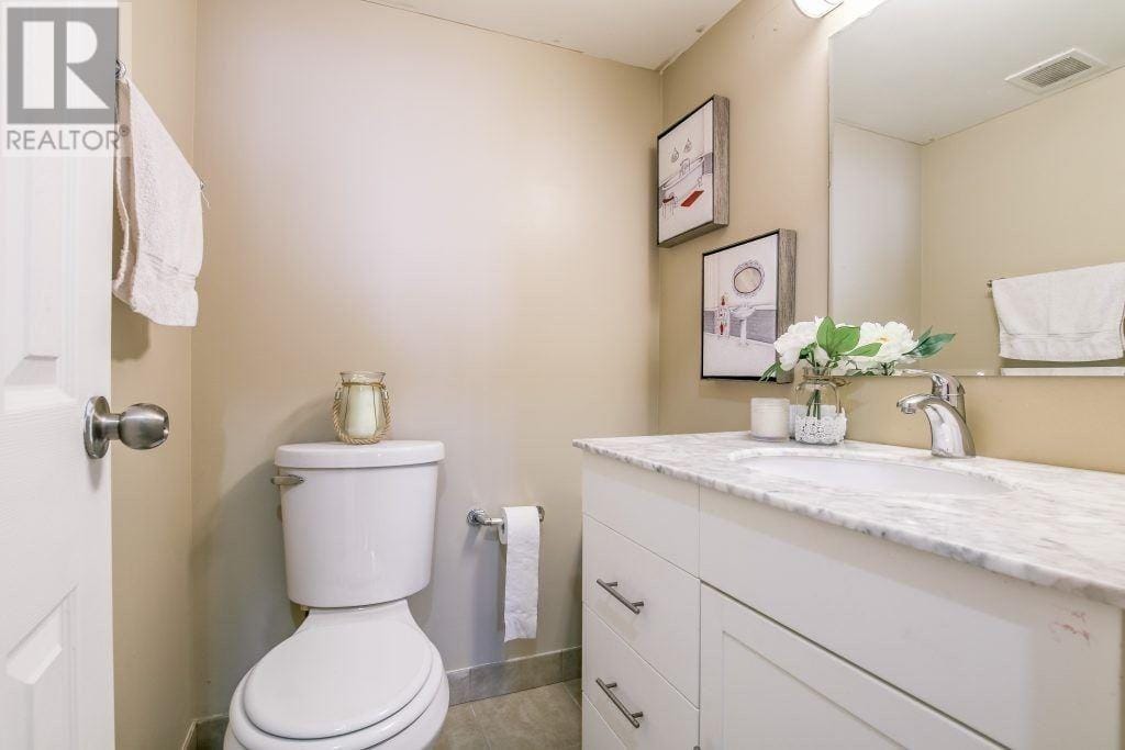 Bathroom with white vanity